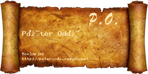 Péter Odó névjegykártya