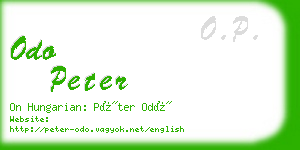 odo peter business card